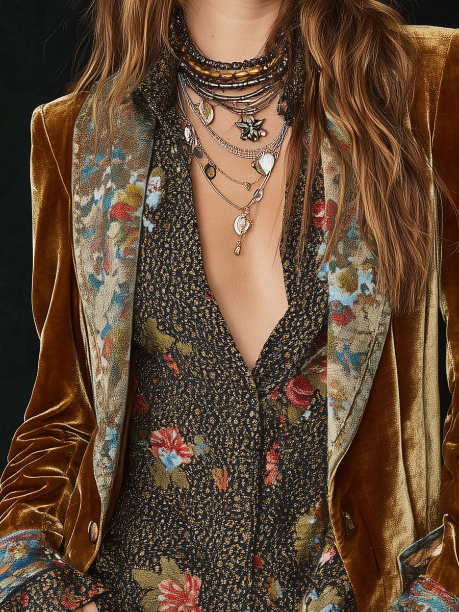 Marcelline | Vintage Floral Patchwork Blazer