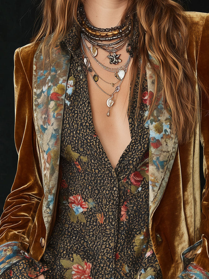 Marcelline | Vintage Floral Patchwork Blazer