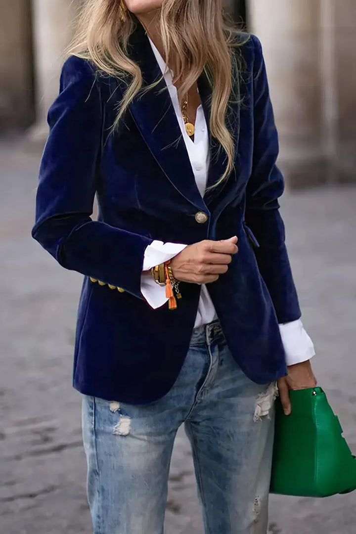 Reese | One-Button Lapel Collar Blazer