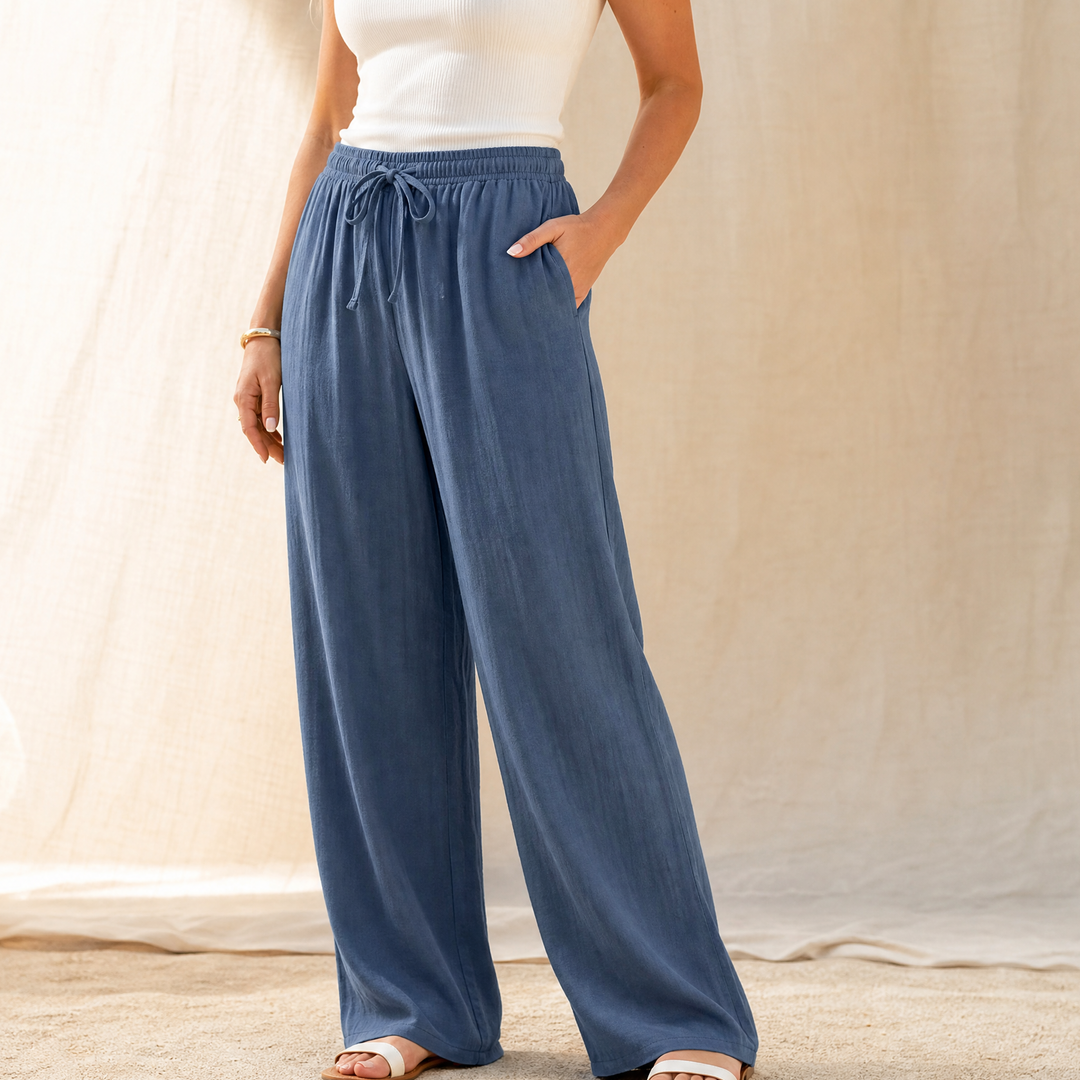 Linavia – Breezy Wide-Leg Pants with Pockets