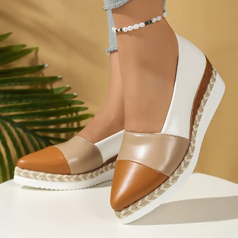 Olivia | Metallic Espadrille Flats