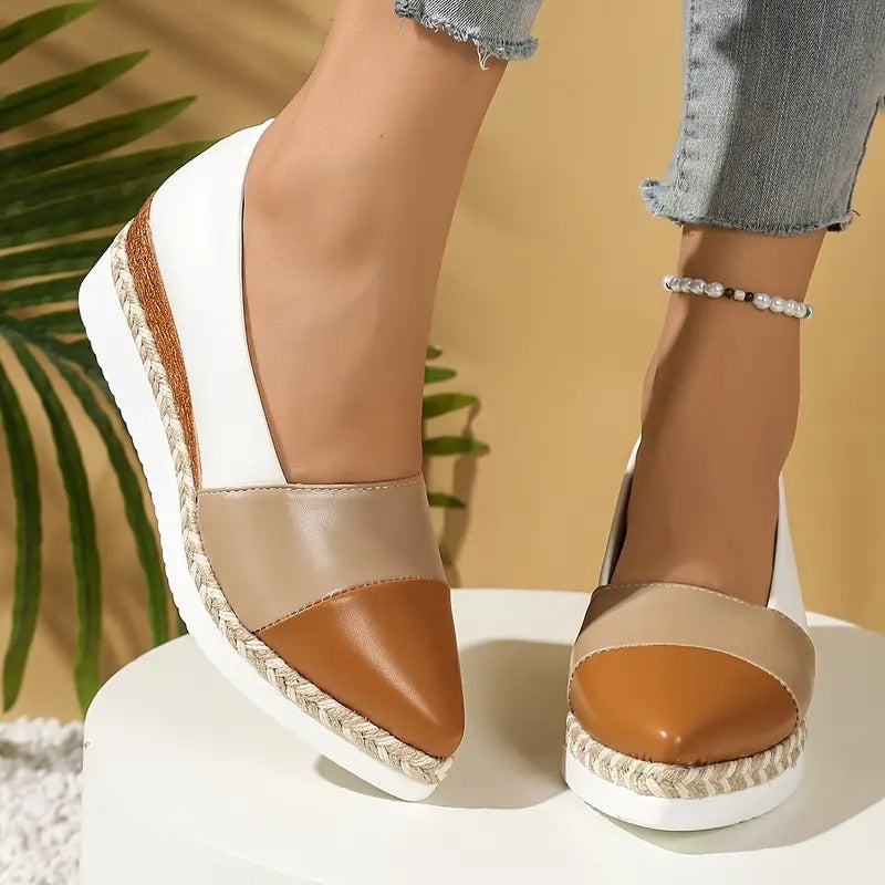 Olivia | Metallic Espadrille Flats