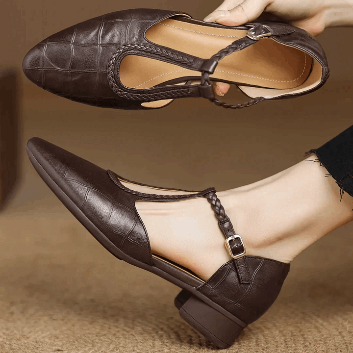 Oliardi Elena Orthopaedic Leather Mary Jane Shoes