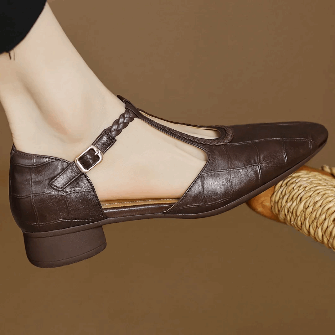 Oliardi Elena Orthopaedic Leather Mary Jane Shoes