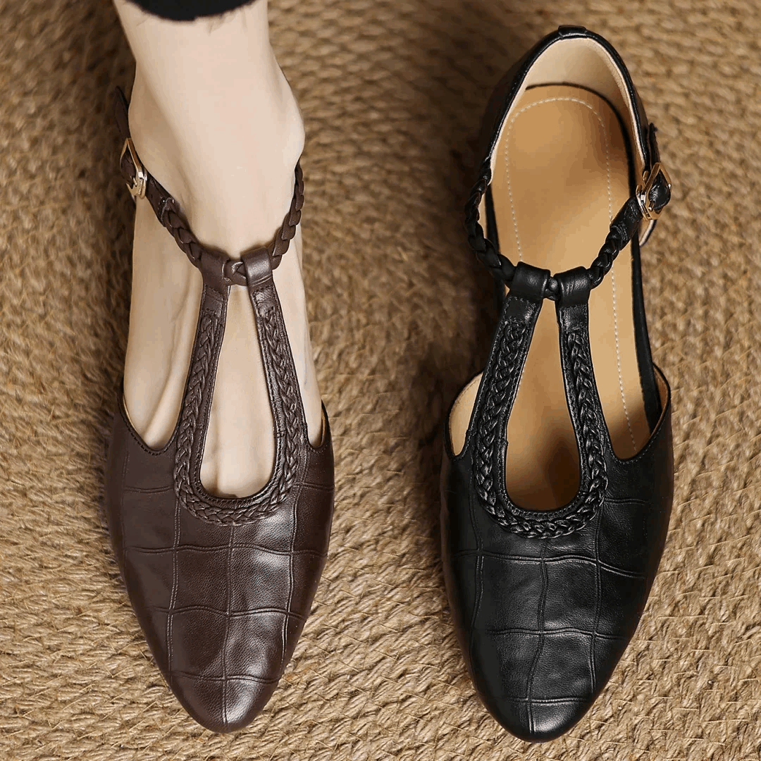 Oliardi Elena Orthopaedic Leather Mary Jane Shoes