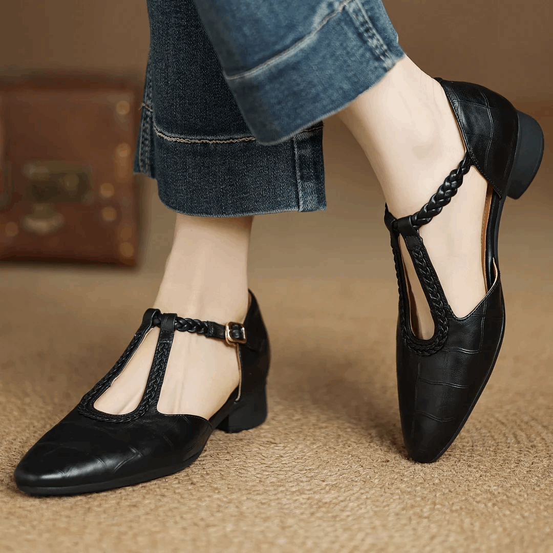 Oliardi Elena Orthopaedic Leather Mary Jane Shoes