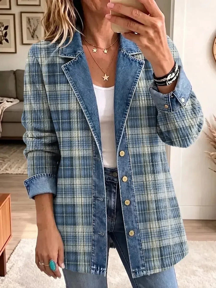 Sofia | Retro Pattern Art Casual Denim Stylish Jacket