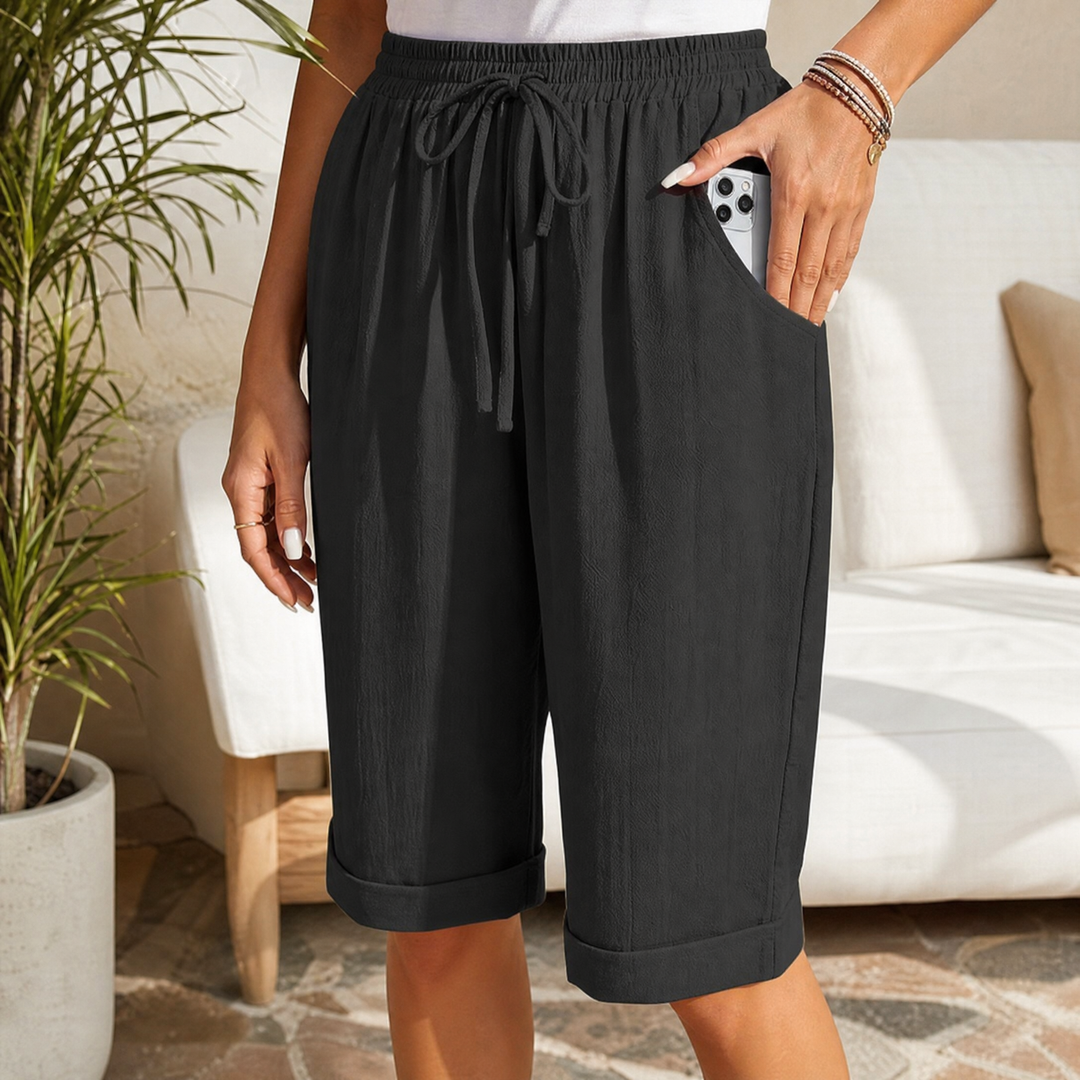 Brisella – Breathable Drawstring Capris
