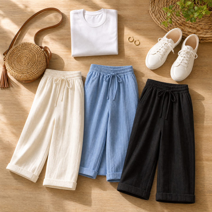 Brisella – Breathable Drawstring Capris
