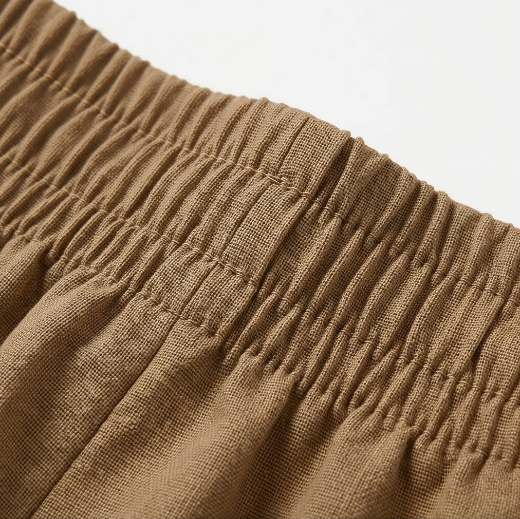 Lumera – Wide-Leg Drawstring Shorts with Smocked Waist