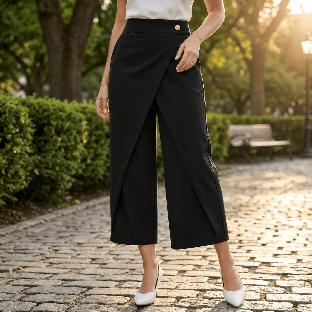 Lunavia – Wrap-Front Wide-Leg Pants