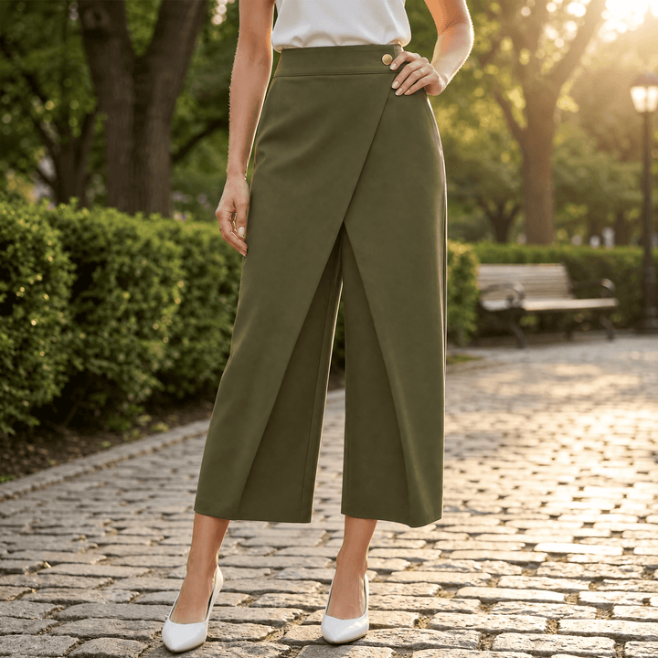 Lunavia – Wrap-Front Wide-Leg Pants