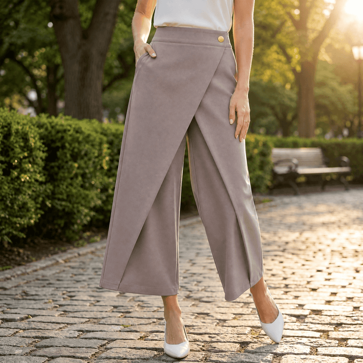 Lunavia – Wrap-Front Wide-Leg Pants