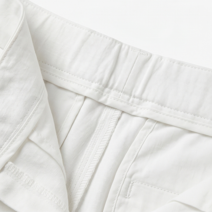 Lunessa – Button-Hem Cropped Cotton Pants