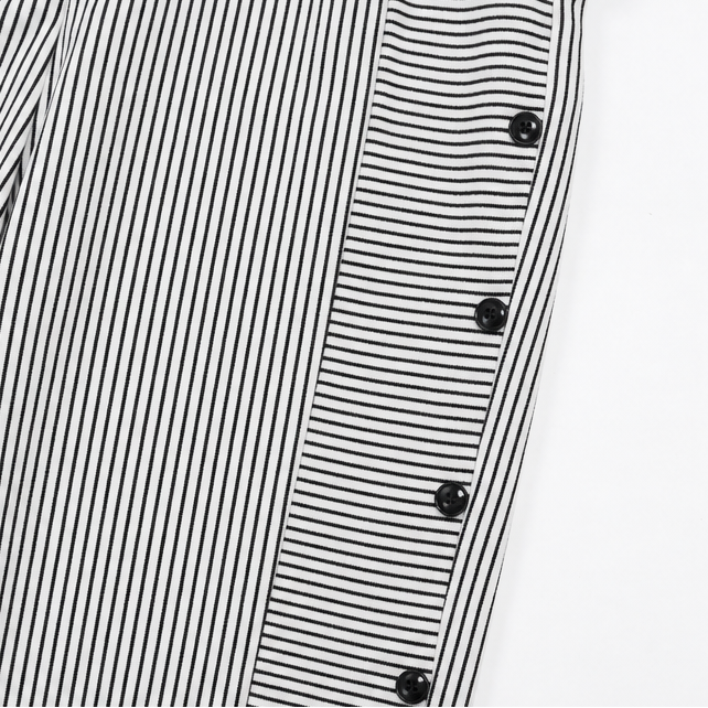 Marena – Striped Side-Button Cropped Summer Pants for Women