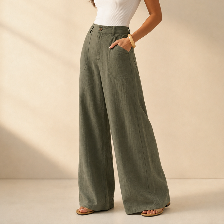 Solenne – High-Waist Wide-Leg Palazzo Pants