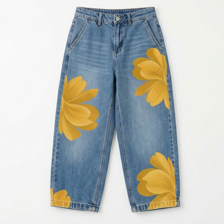 Florenza – Bold Floral Wide Leg Jeans