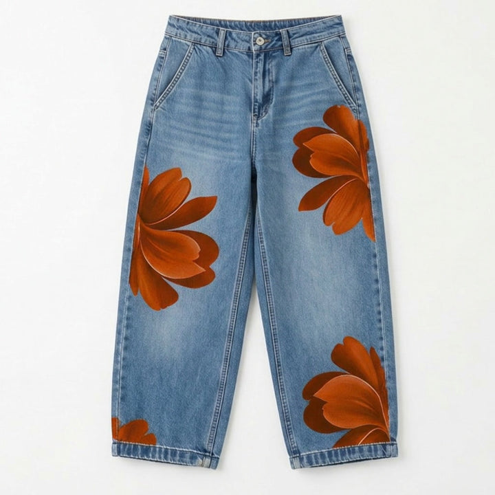 Florenza – Bold Floral Wide Leg Jeans