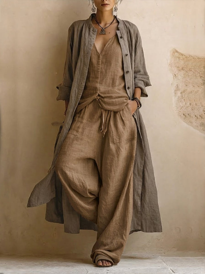 Valentine | Flowy Blouse and Wide-Leg Pant Set