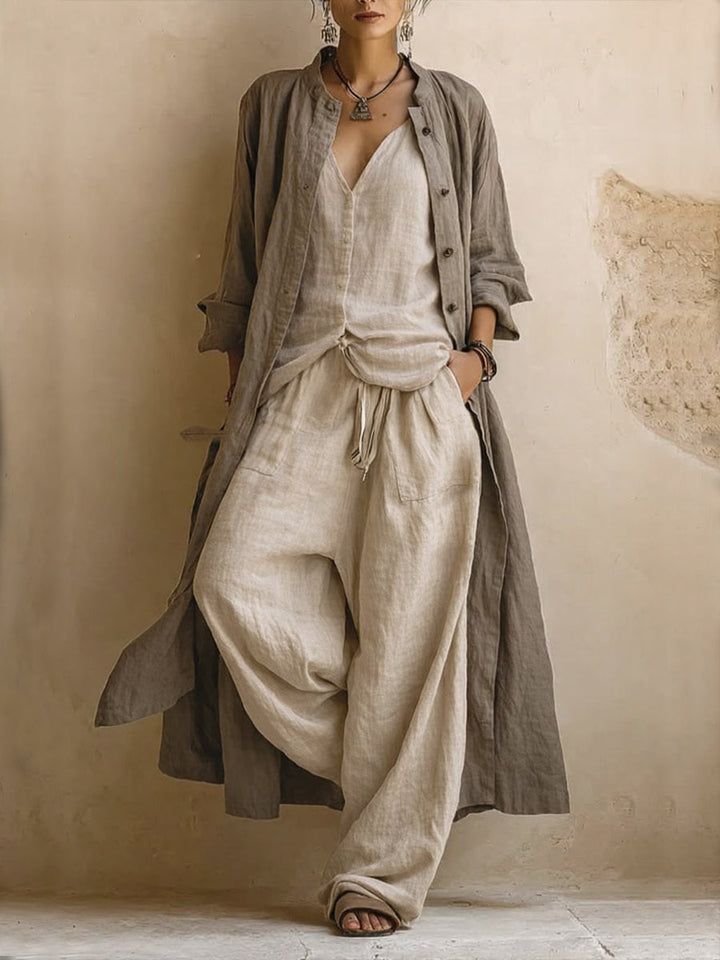 Valentine | Flowy Blouse and Wide-Leg Pant Set