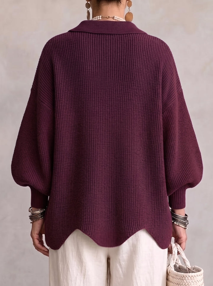 Karina - Oversized Collared Button Cardigan
