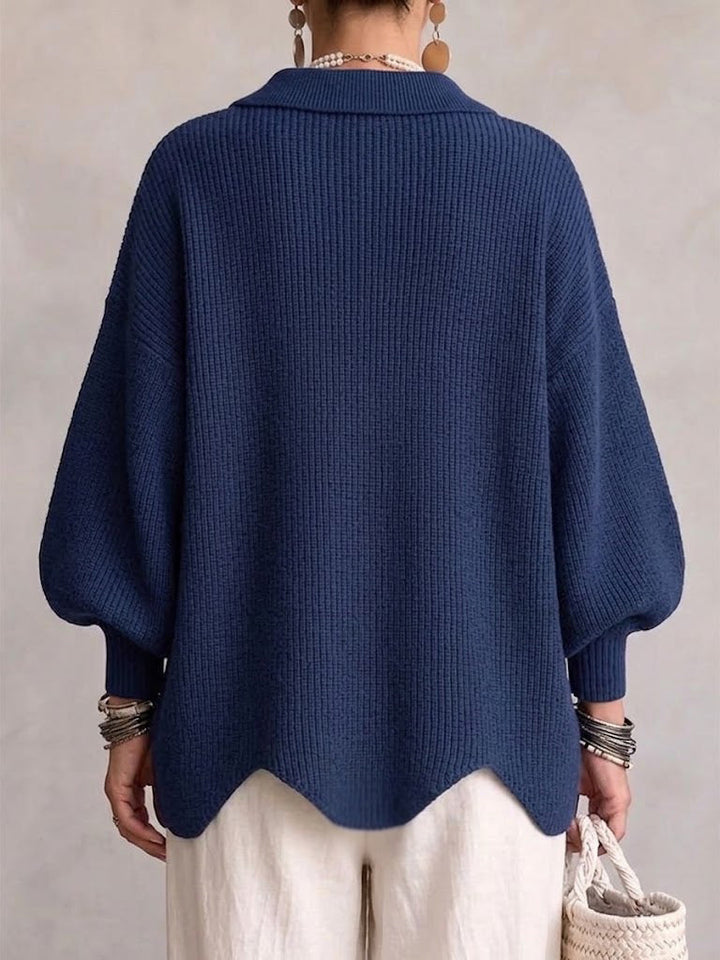 Karina - Oversized Collared Button Cardigan