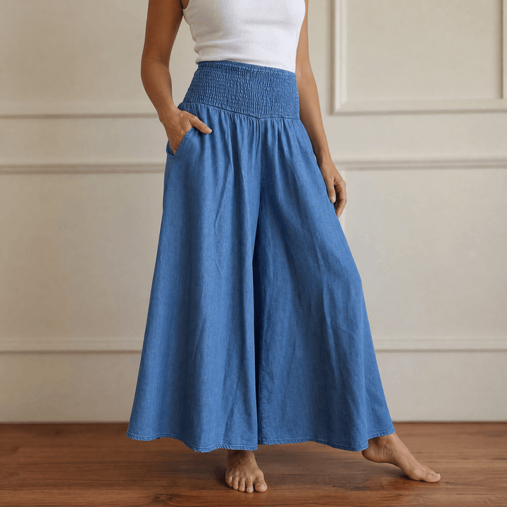 Palazza – Smocked Waist Wide Leg Palazzo Pants