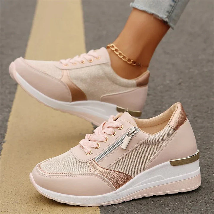 Camryn | Orthopedic Lace-Up Sneakers with Side Zip