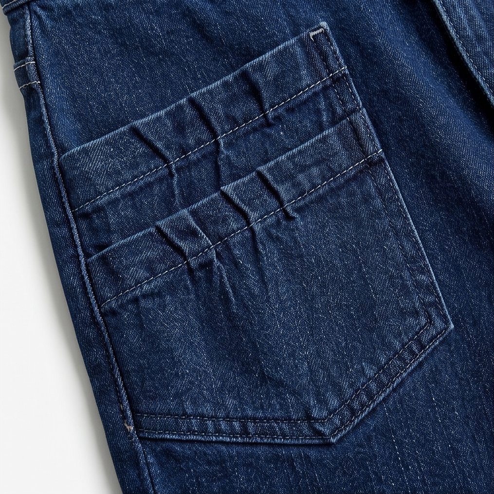 Vellora – Patch-Pocket Wide-Leg Jeans