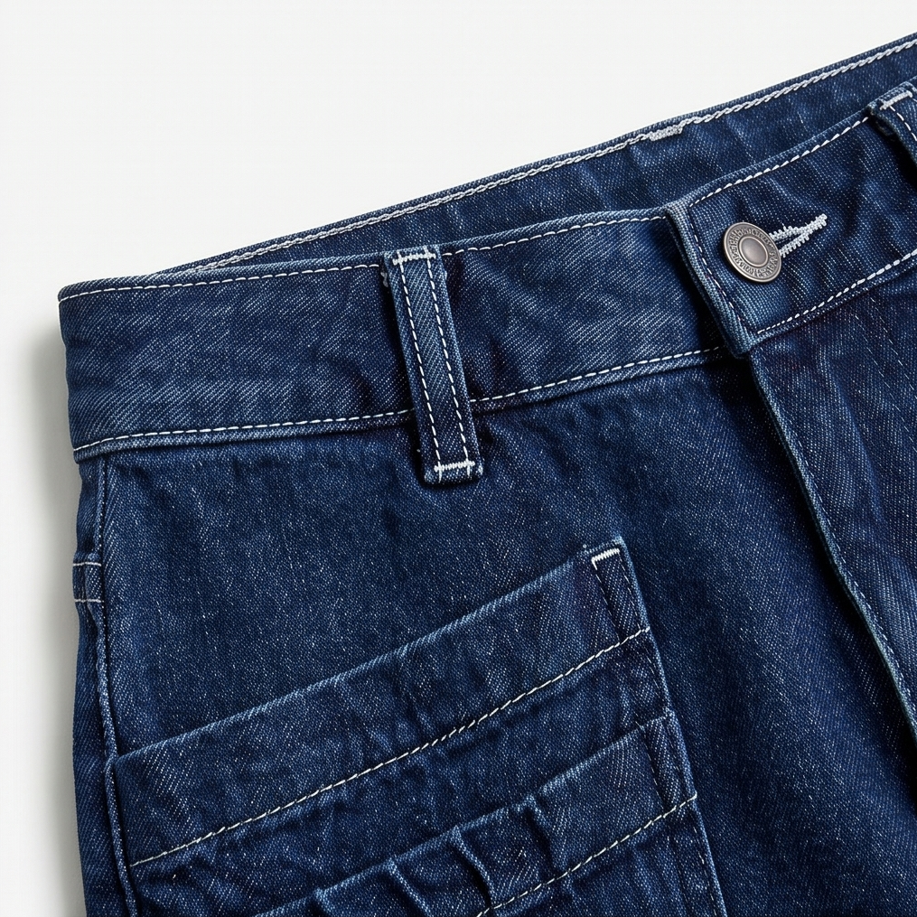 Vellora – Patch-Pocket Wide-Leg Jeans