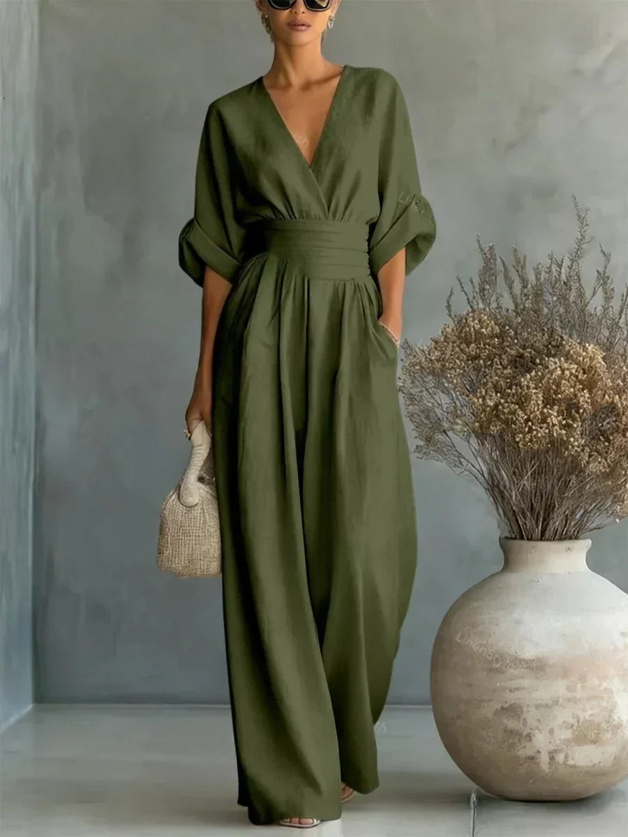 Elara™ | Flowy Wide-Leg Jumpsuit