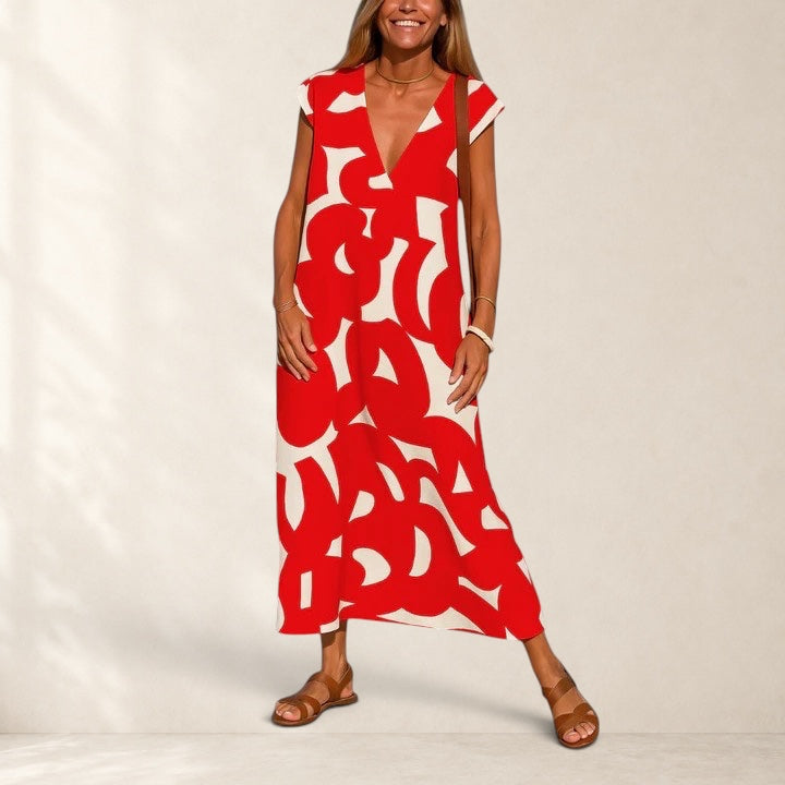 Ruby™ | Flowing V-Neck Dress
